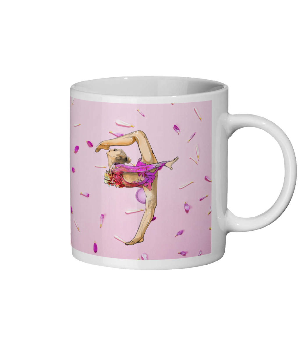 Ceramic Mug 11oz pink-petals-gymnast