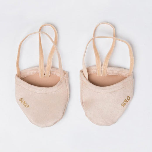 Elastic faux-suede toe-socks