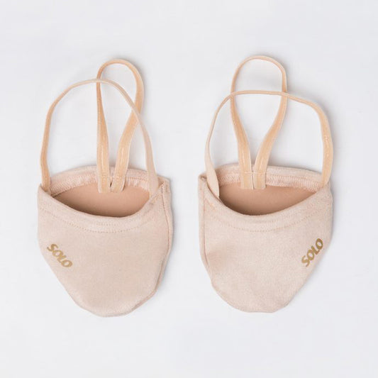 Elastic faux-suede toe-socks