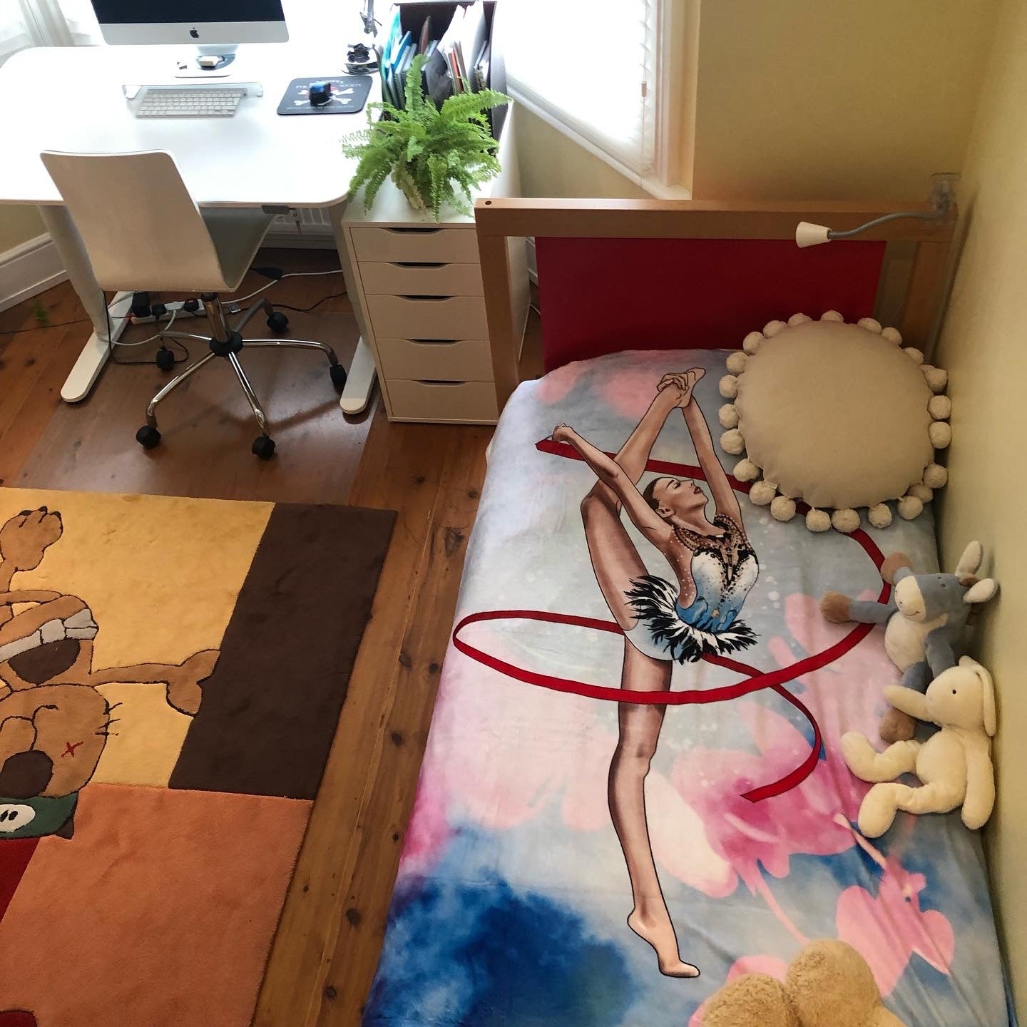 Throw Blanket with Gymnast