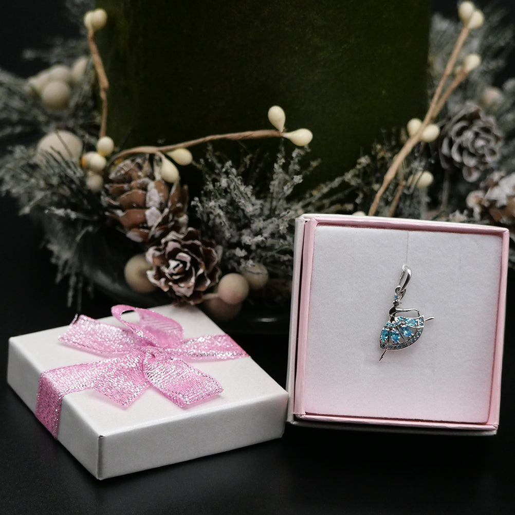 Silver Necklace with Gemstones "Ballerina"