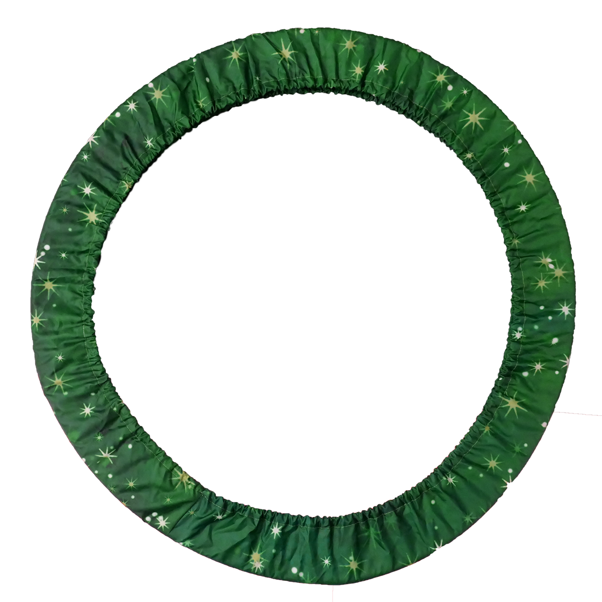 Green rhythmic gymnastics hoop cover