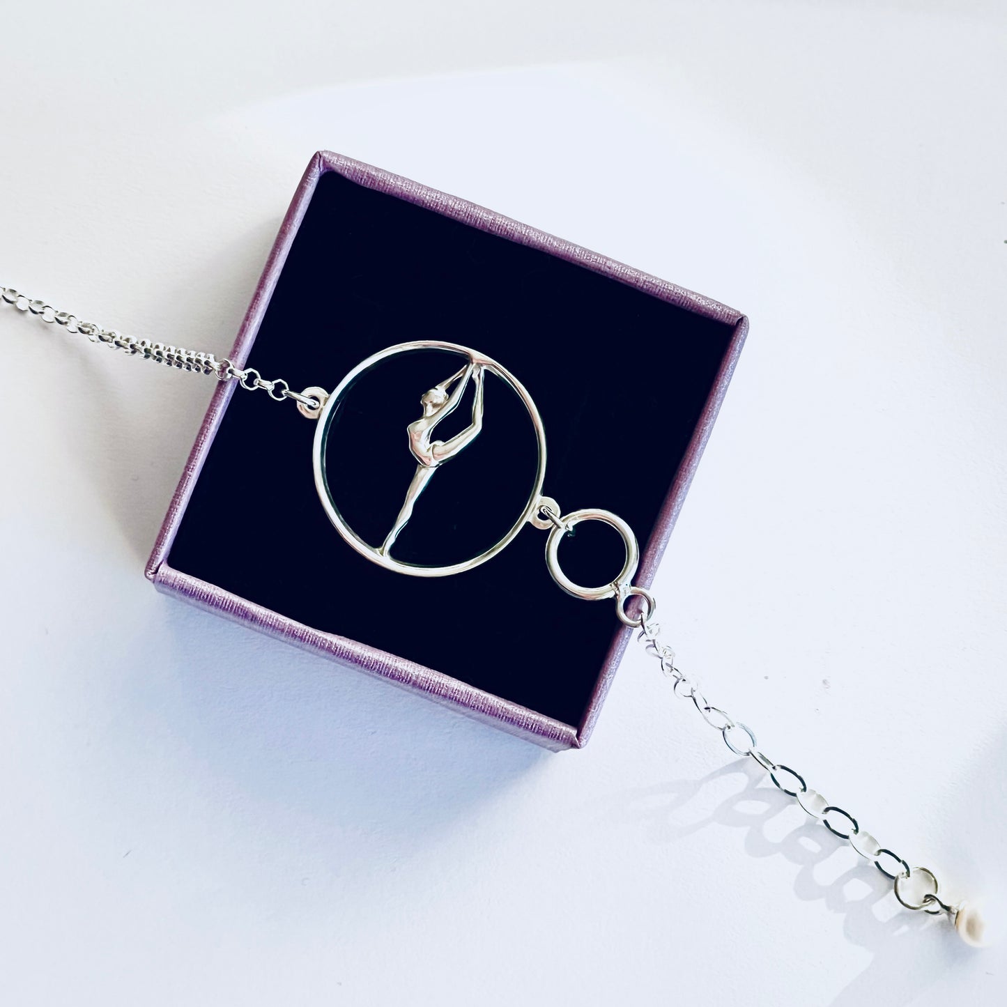 Silver Bracelet with Gymnast