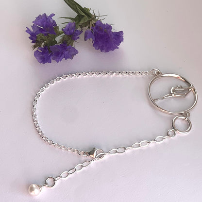Silver Bracelet with Gymnast