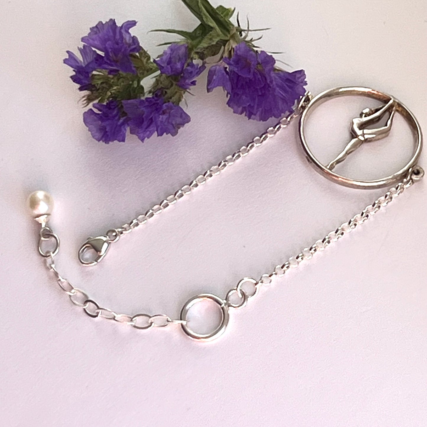 Silver Bracelet with Gymnast