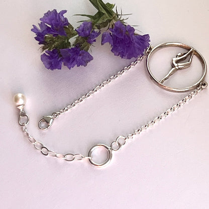 Silver Bracelet with Gymnast