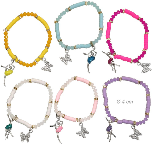 Gymnast Bracelet with Butterfly and Beads