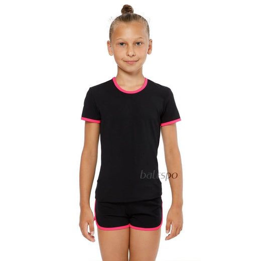 T-shirt de gymnastique avec bordure 