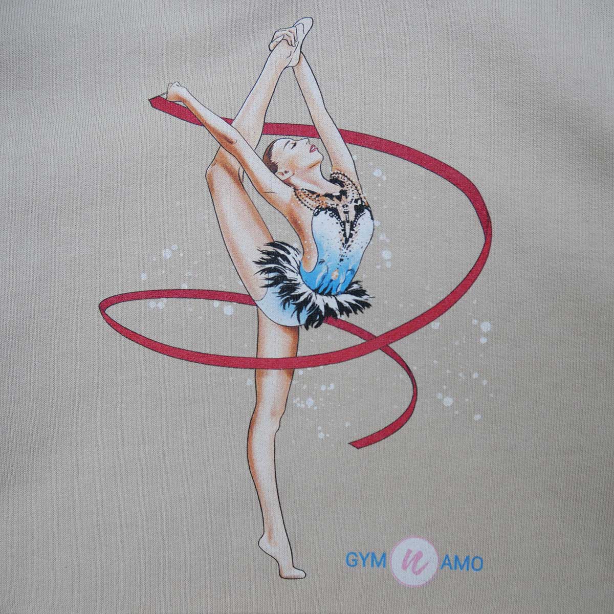 Sweat à capuche imprimé gymnaste - DÉSTOCKAGE 
