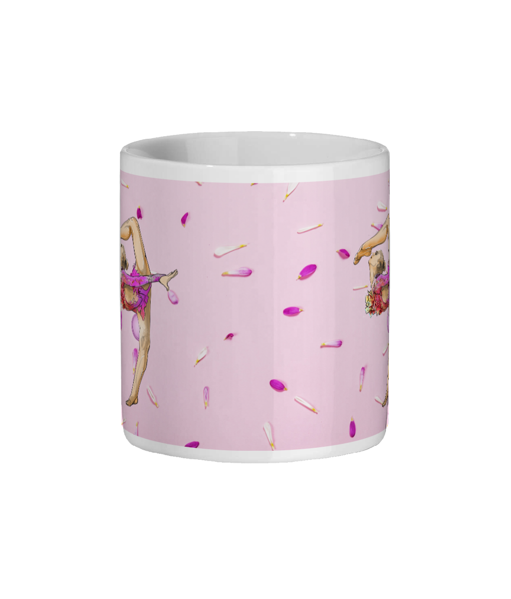 Ceramic Mug 11oz pink-petals-gymnast