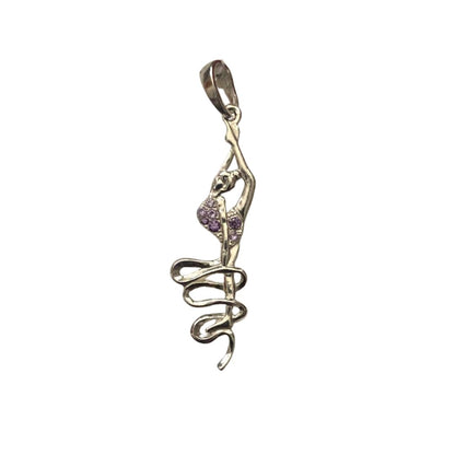 Silver Pendant “Girl with a Ribbon”
