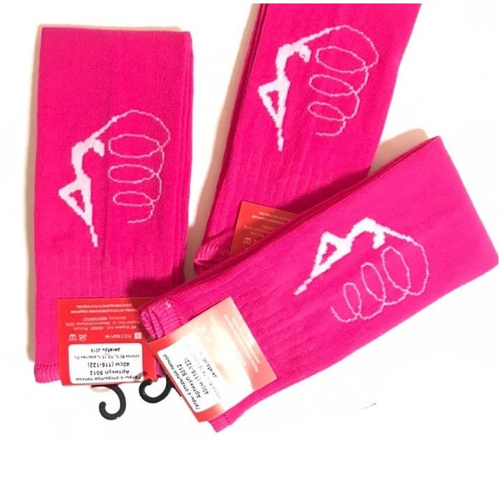 Leg warmers with gymnast print