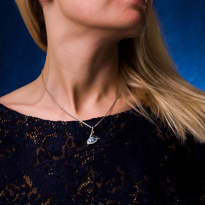 Silver Necklace with Gemstones "Ballerina"