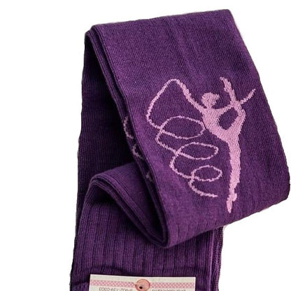 Leg warmers with gymnast print