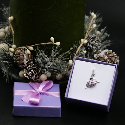 Silver Necklace with Gemstones "Ballerina"