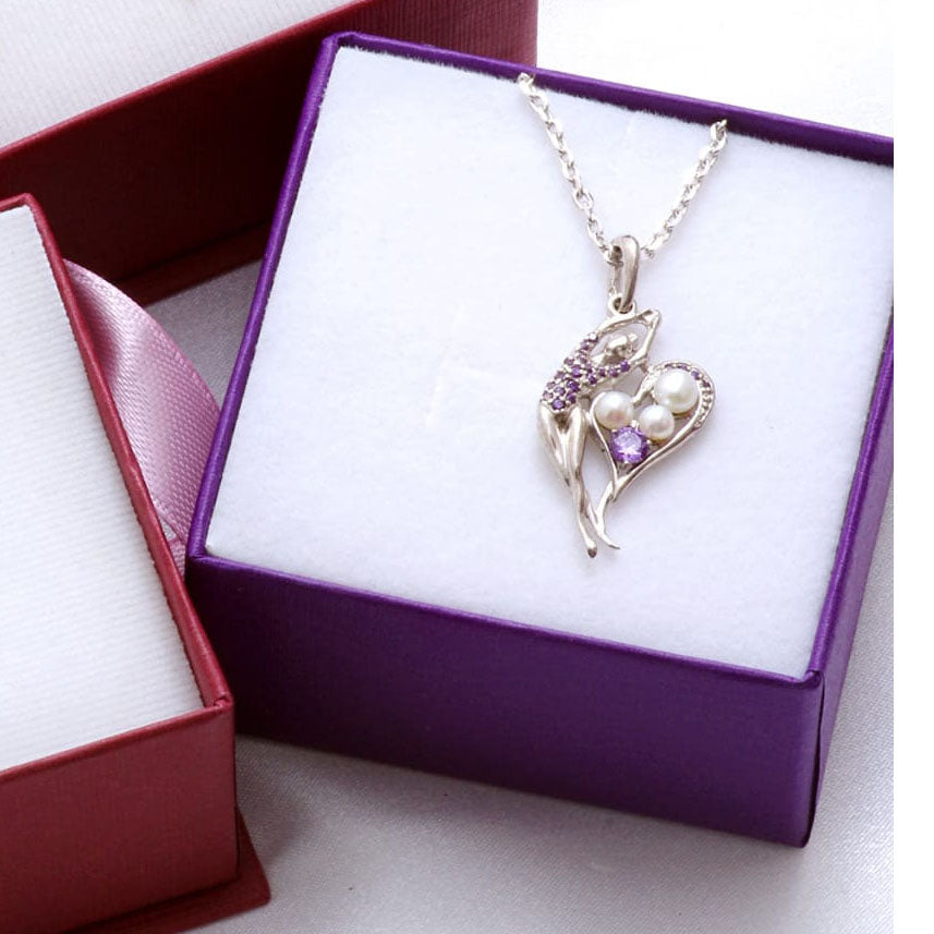 Silver Pendant with gemstones "Champion"