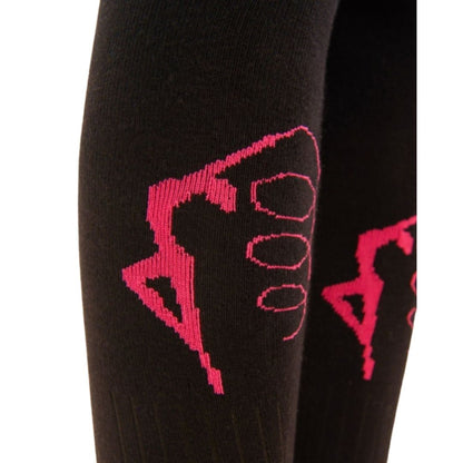 Leg Warmers Black with Fuschia