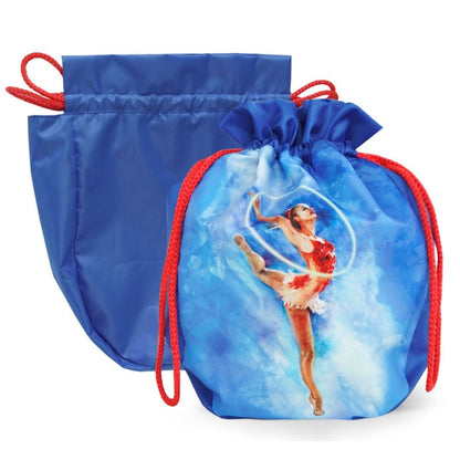 blue protective bag to store rhythmic gymnastics ball