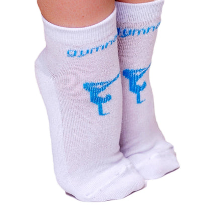 Reinforced sole socks with gymnast print
