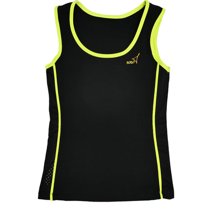 black tanktop with lime trim